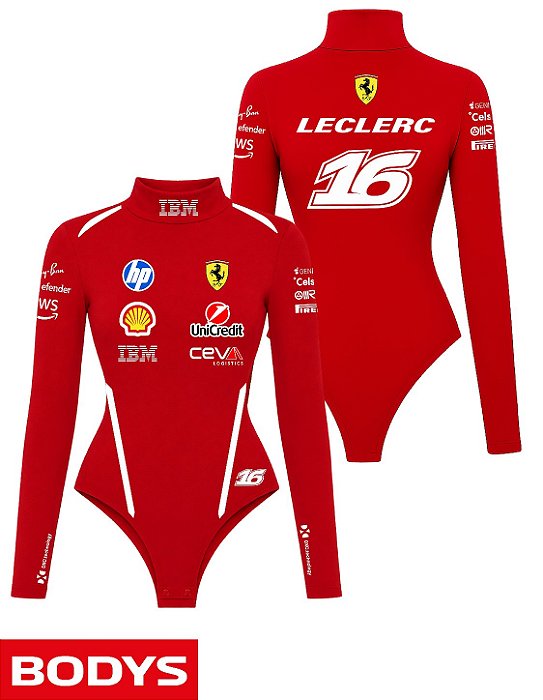 Body Feminino - Ferrari 2026 - Charles Leclerc