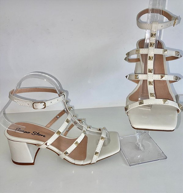 SANDALIA SPIKE OFF WHITE