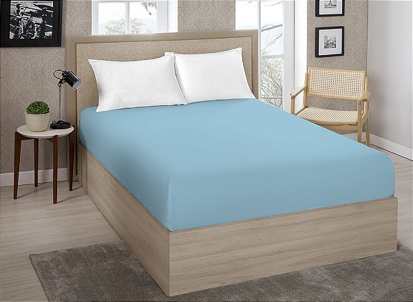 Lençol King Liso c/ Elástico 100% Algodão 180 Fios Premium Linea Estamparia