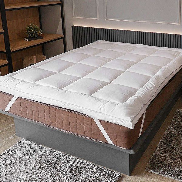 Pillow Top Toque de Plumas Nobless 1000g/m² - Appel - Branco