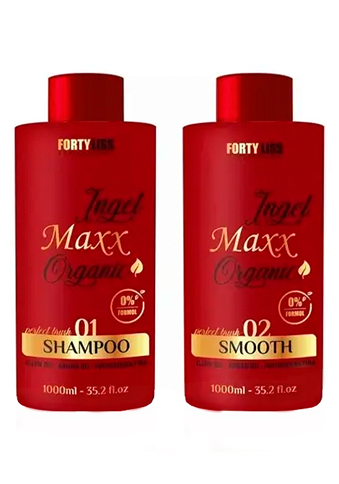 Kit Escova Progressiva FortyLiss Ingel Maxx Organic 1L