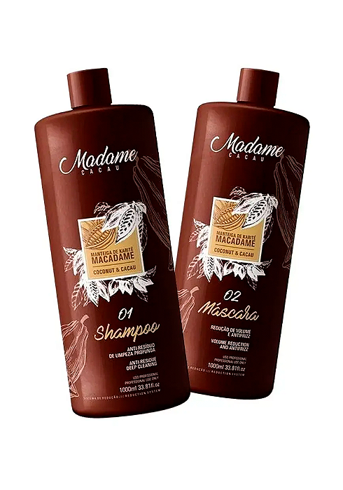 Kit Escova Progressiva Madame Cacau 1L