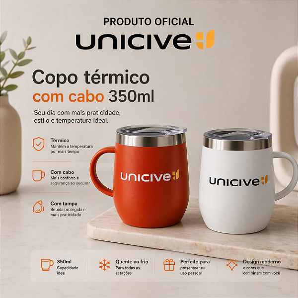 Copo térmico 350ml - com alça