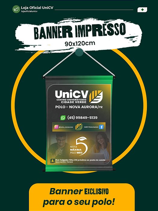 Banner Institucional 90x1,20 cm