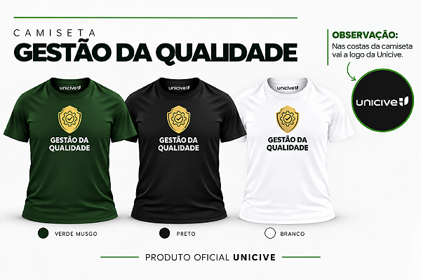 Camiseta Gestão da Qualidade