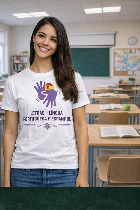 Camiseta Letras – Português e Espanhol