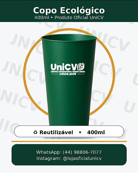 Copo Ecológico 400ml (cx c/10 unidades)