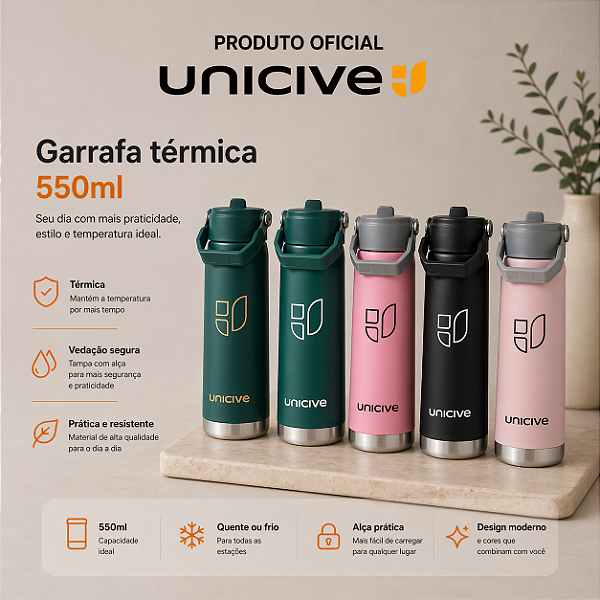 Garrafa térmica com Flip 650ml