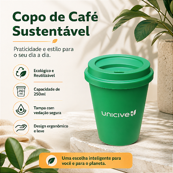 Copo Ecológico 250ml - cx c/10 unidades