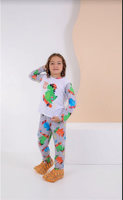 Pijama Dino Skatista - Longo
