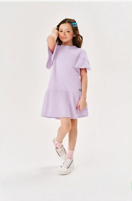 Vestido Lilas estampa nas costas