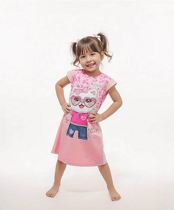 Vestido Gatinha Rosa