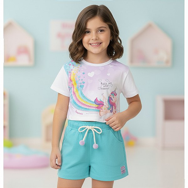 Conjunto Unicórnio Azul