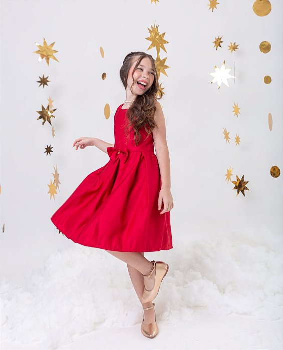 Vestido Vermelho Rodado Cecilia