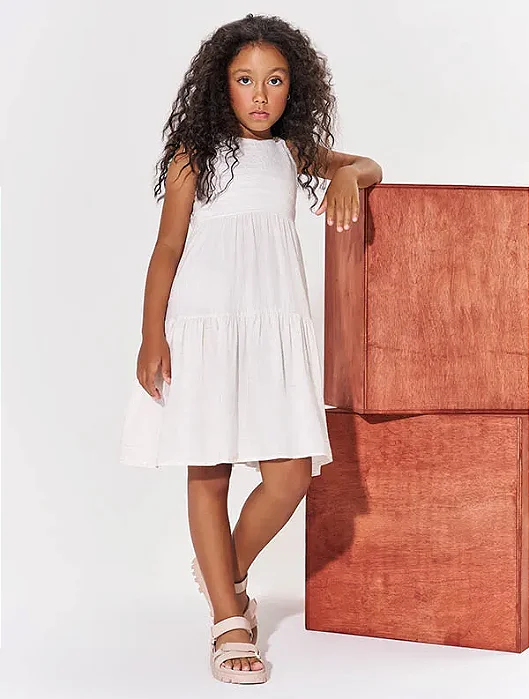 Vestido  Oasis Lurex Natural