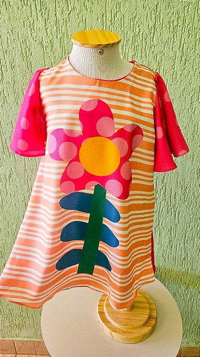 Vestido Malu Flor Rosa