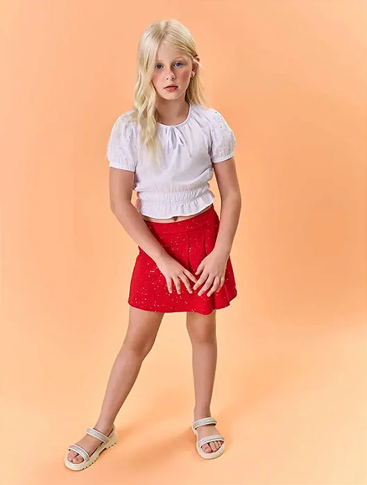 Conjunto Glitter Vermelho Catavento