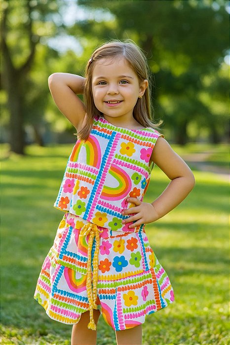 Conjunto Bebel Florido cores