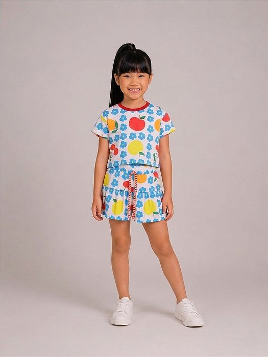 Conjunto Infantil Bambolê Flores e Frutas
