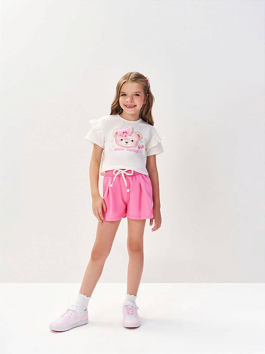 Conjunto Sooo Sweet – Ursinha + Short Rosa