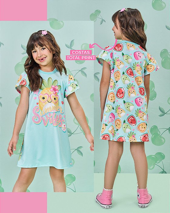 Vestido Summer Vibes – Estampado Frutinhas