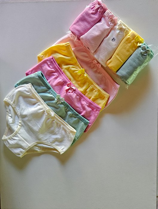 Kit 5 calcinhas lisas