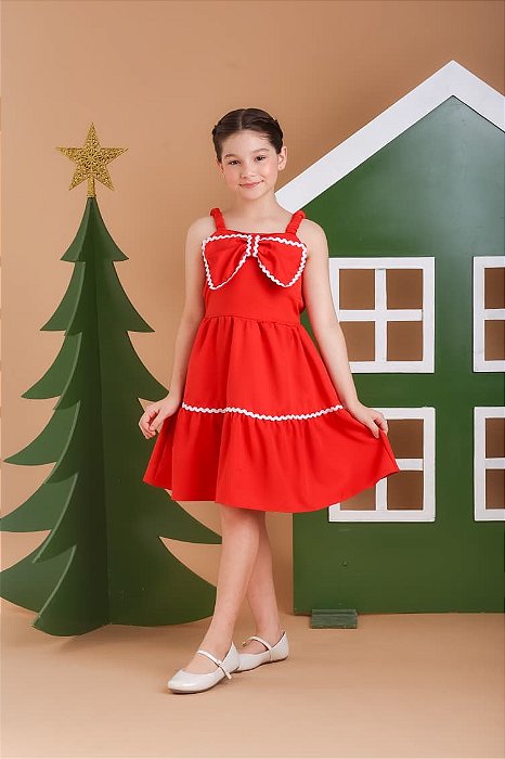 Vestido Isa Vermelho com Cianinha