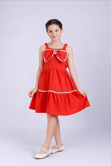 Vestido Isa Vermelho com Cianinha