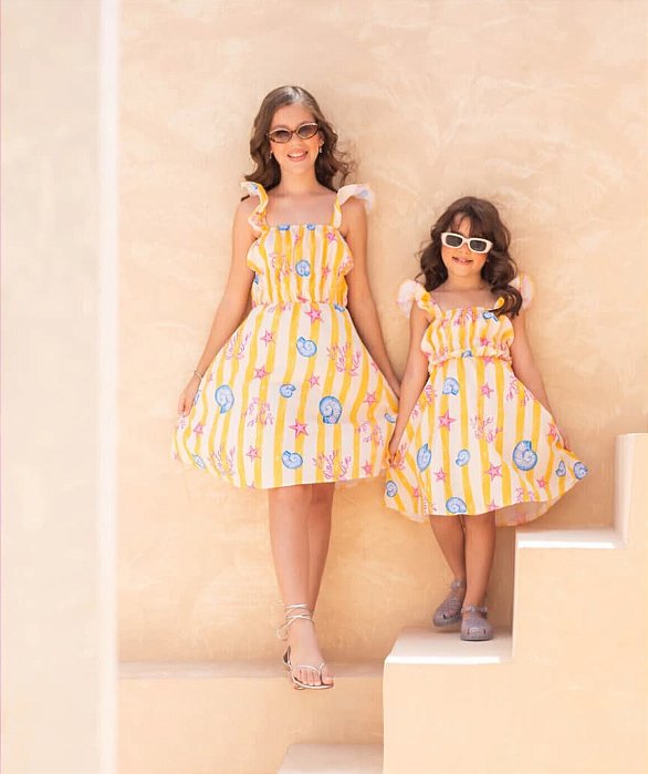 VESTIDO CLARISSE ESTRELA DO MAR