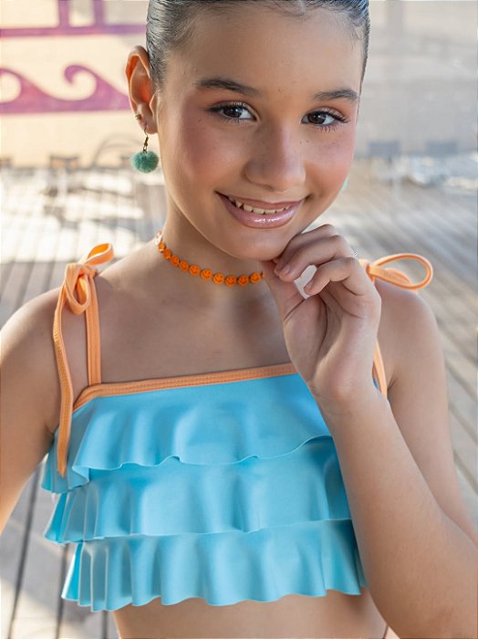 Biquíni Infantil 3 Peças Moda Praia