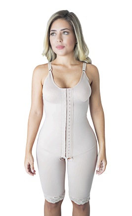 Modelador 1/2 Perna com Colchete Bege