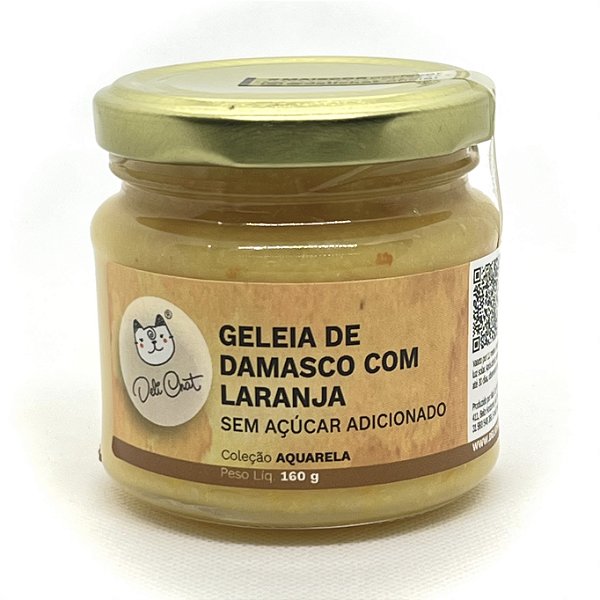 Geléia de Damasco com Laranja Sem Açúcar 160g - Deli Chat