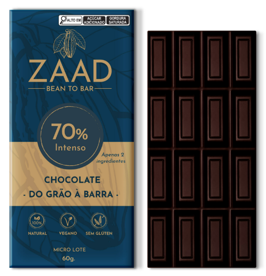 Chocolate 70% Intenso 60g - ZAAD