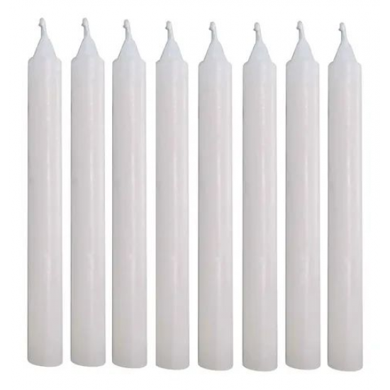 Vela N8 Extra Branca, pacote com 8 unidades -240g