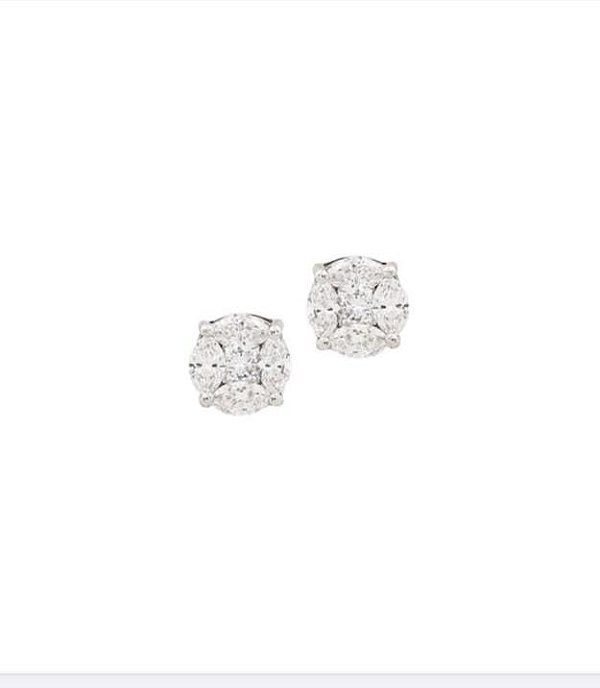 Brinco Illusion N1 Ouro 18k Diamante