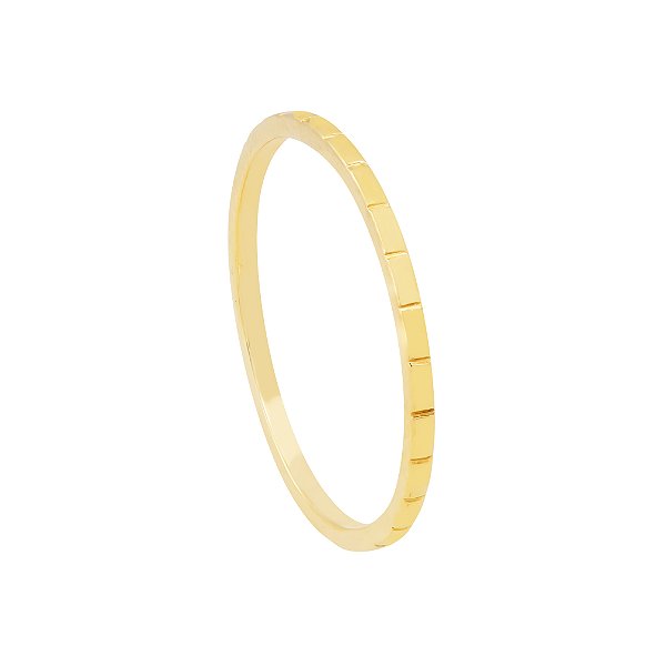Alianca Textura Ouro 18k