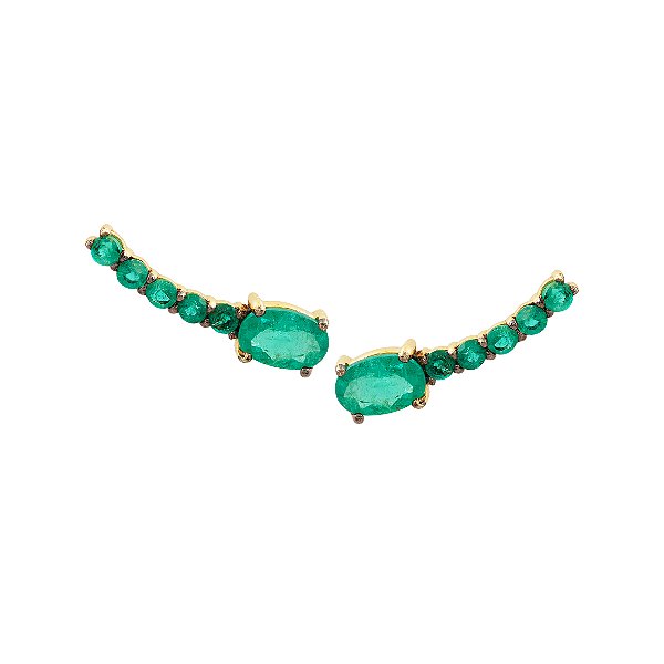 Brinco Ear Cuff Esmeralda