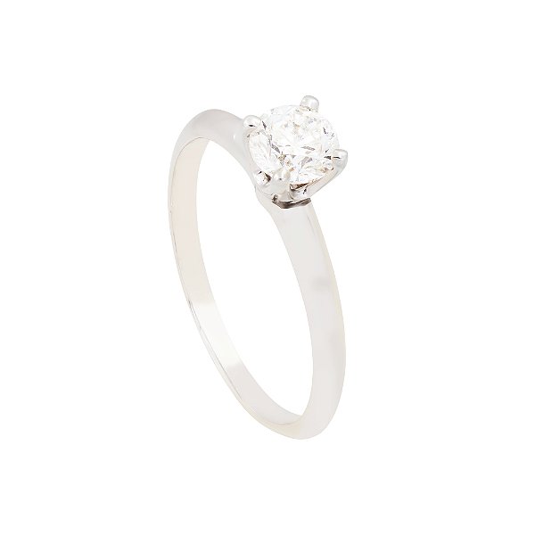 Anel Solitario Ouro 18k Diamante 50 Pontos