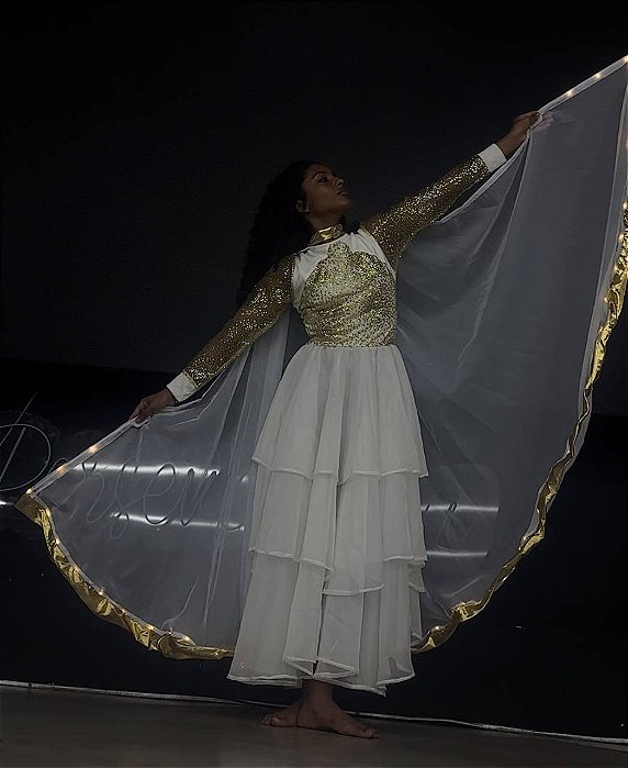 ASA BRANCA PONTA DOURADA LED