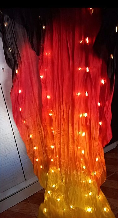 FAN VEU PAR - LEQUE DE SEDA ORIGINAL LED