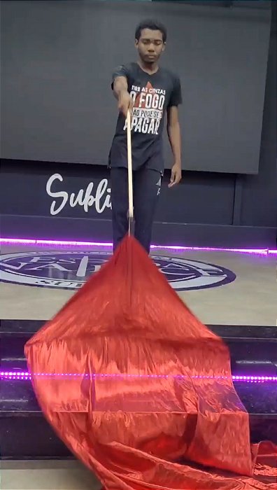 Pipa malabares lame vermelho