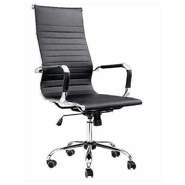 Cadeira Giratória Presidente Esteirinha Couríssimo Preto - 32997 - Casa das Cadeiras Anápolis