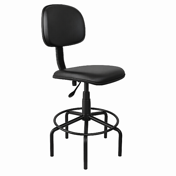 Cadeira Caixa Alta Secretária Giratória Base Aço - 32750 - Casa das Cadeiras Anápolis