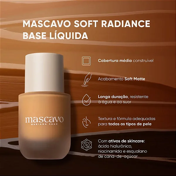 Mascavo Soft Radiance Base Líquida 30ml