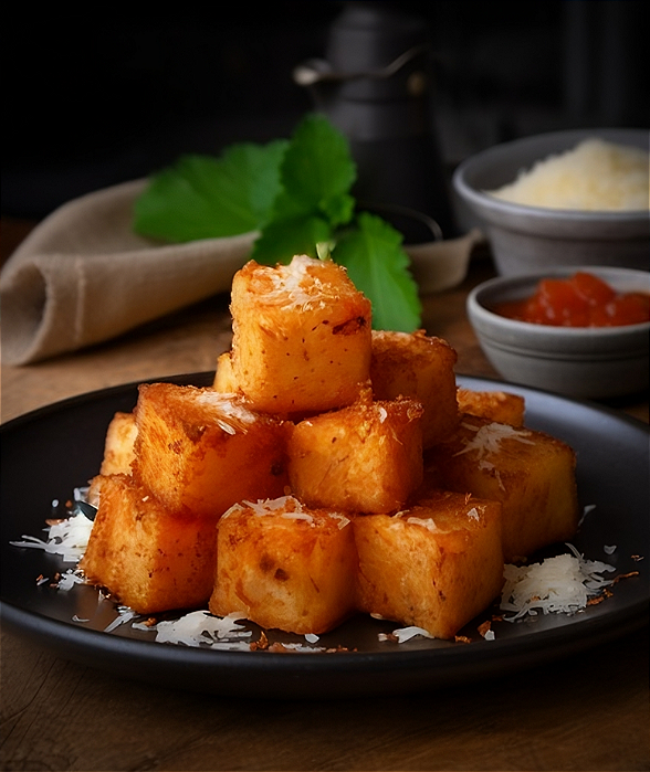 Dadinho de Tapioca 3 Queijos - Pacote de 10 Porções com 10 unidades de 20g