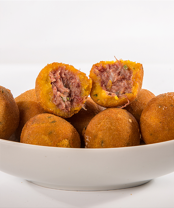 Bolinho de Abóbora com Carne Seca e Requeijão - Porção com 8 unidades de 33g