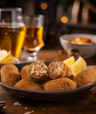 Croquete de Carne - Pacote de 400g com salgados de 20g