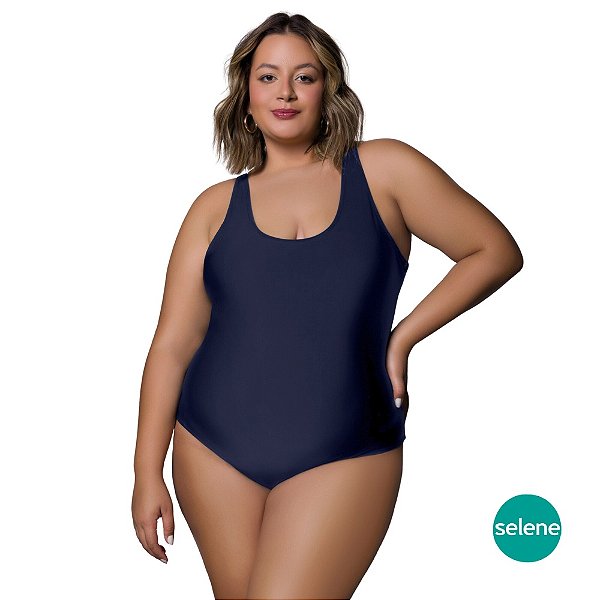 Maiô Plus Size Regata Clássico Básico Verão Selene