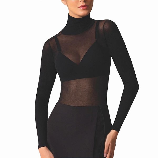 Camiseta Segunda Pele Feminina Gola Alta Selene Fio 40
