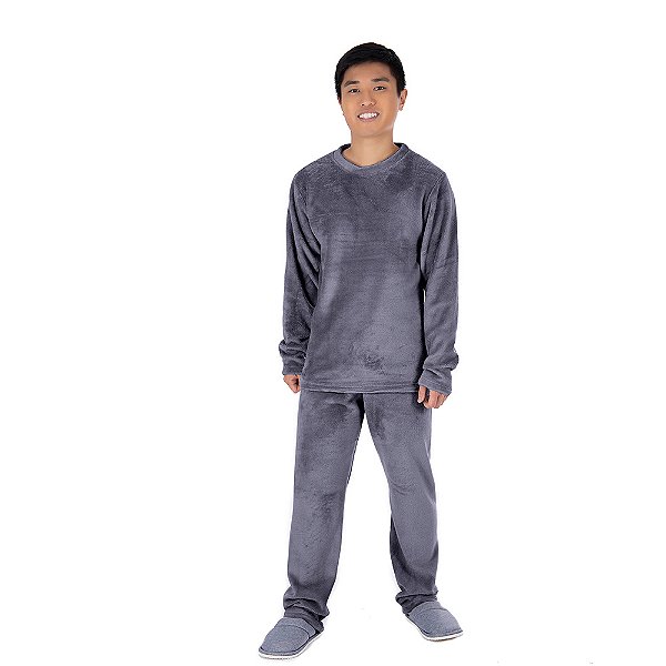 Roupa De Dormir Juvenil Conjunto Pijama De Frio Menino